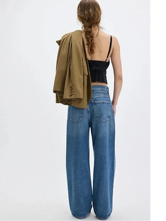 NWT Agolde Emmi Baggy Belted Jeans Intuituon - Picture 4 of 8